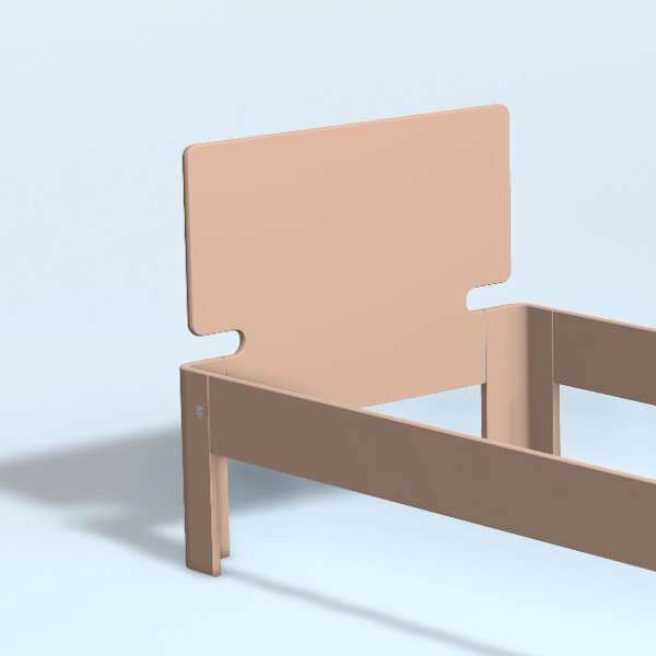 Auping Auronde Gavl Enkeltseng Høj Model Blush 100 Cm  : Erling Christensen Møbler