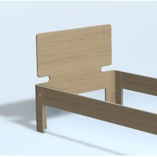 Auping Auronde Gavl Enkeltseng Høj Model Natural Oak 100 Cm  : Erling Christensen Møbler
