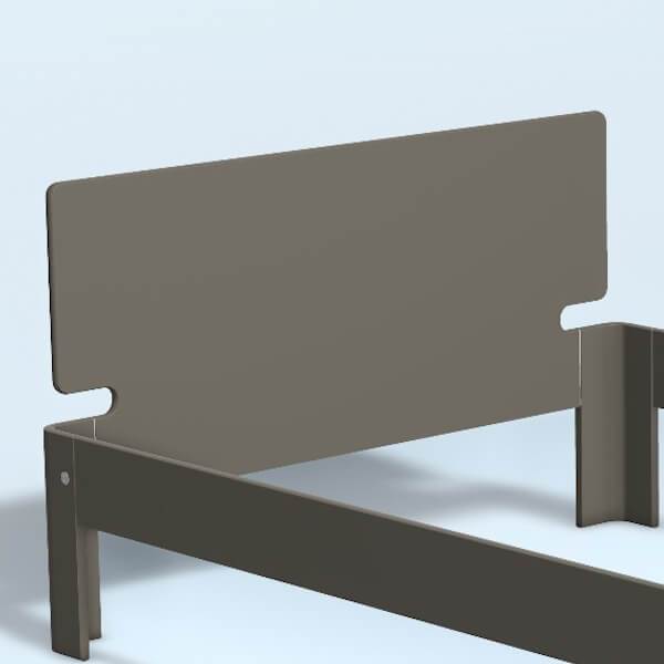 Auping Auronde Gavl Trekvartseng Høj Model Warm Grey 120 Cm  : Erling Christensen Møbler