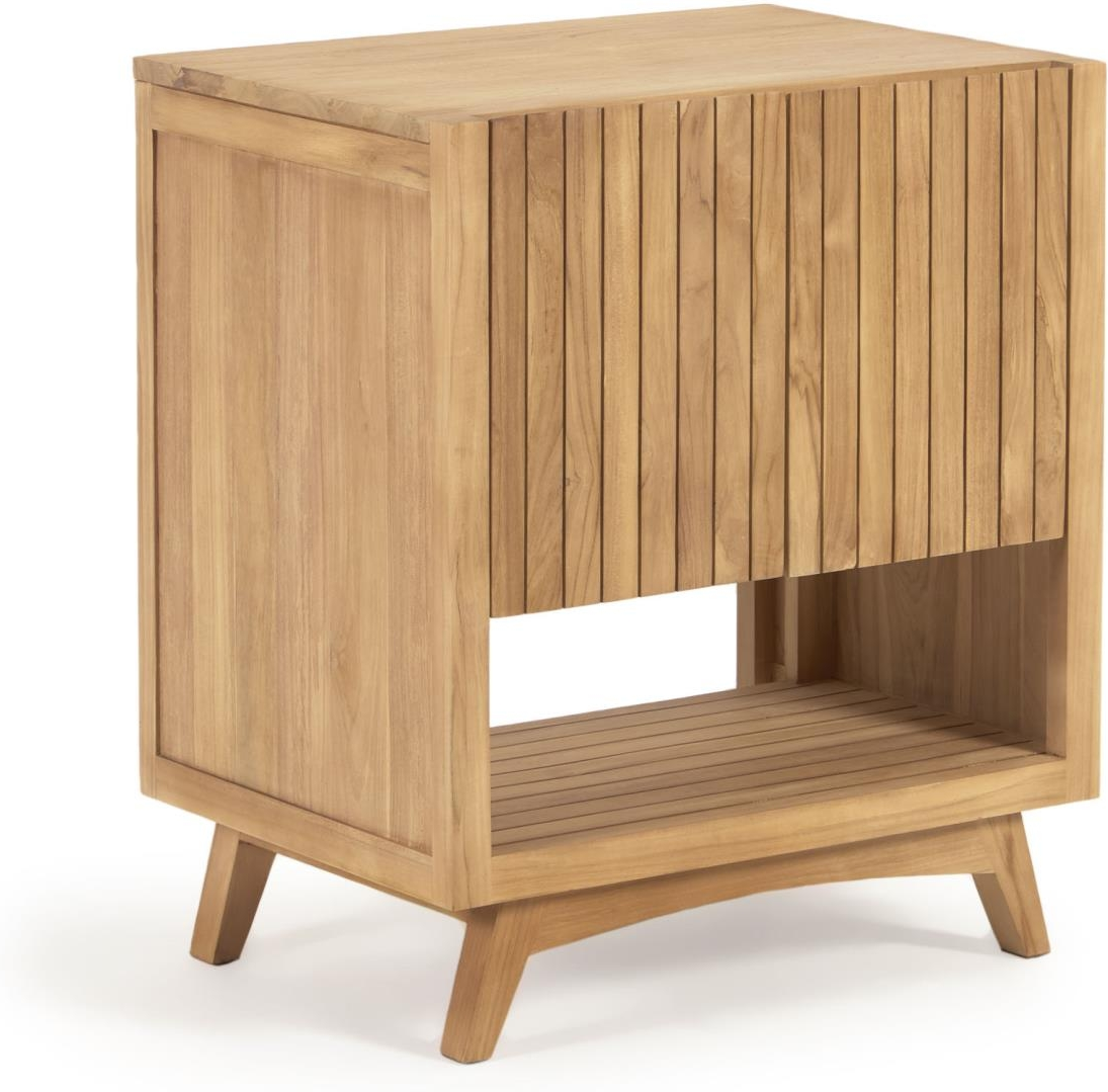 Badeværelsesskab Kave Home Kuveni Rectangular   Teak  Vandtæt Oliefinish  80x50x70 Cm