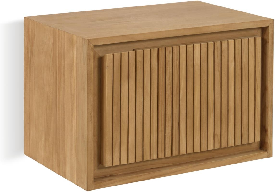 Badeværelsesskab Kave Home Taciana   Massiv Teak Natur  Fugtbestandigt Med Soft-close H40xb60xd40   Cm