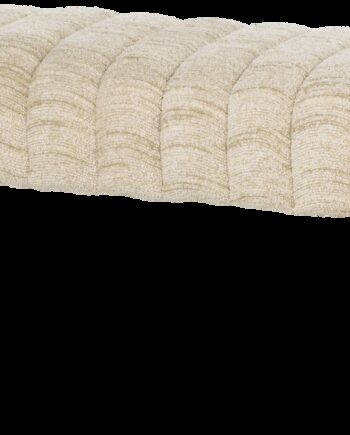 Bænk Woood Collection Polstret Bouclé Naturfarvet Fuldpolstret 110 Cm Fsc