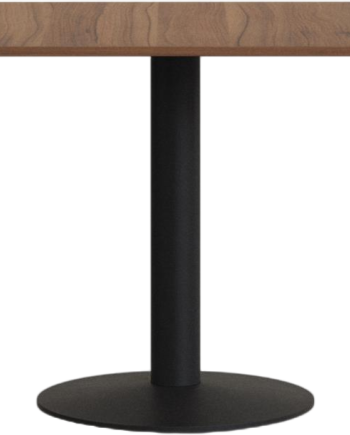 Barbord Højbord Med Rund Fod   Kave Home Tiaret   Mørk Natur   ø69     H74 Cm