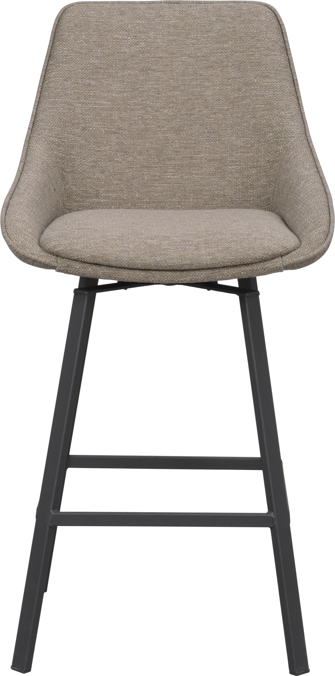 Barstol Rowico Alison Sæt Af Mørk Beige Sort 360 Drejefunktion Metal Og Stof H96 Cm