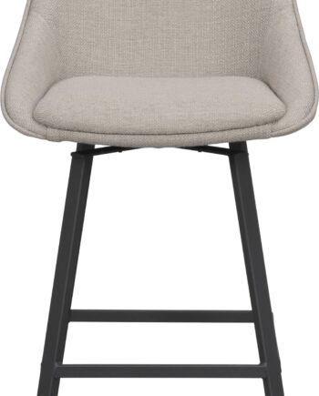 Barstol Rowico Alison  -pak Med 360 Drejefunktion  Nordisk Design   Beige Sort Stof Og Sort Metal  H96xb48xd54 Cm