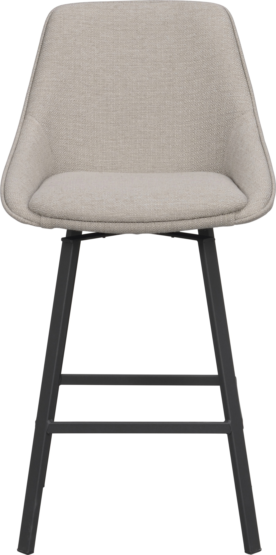 Barstol Rowico Alison -pak Med 360 Drejefunktion Nordisk Design Beige Sort Stof Og Sort Metal H96xb48xd54 Cm