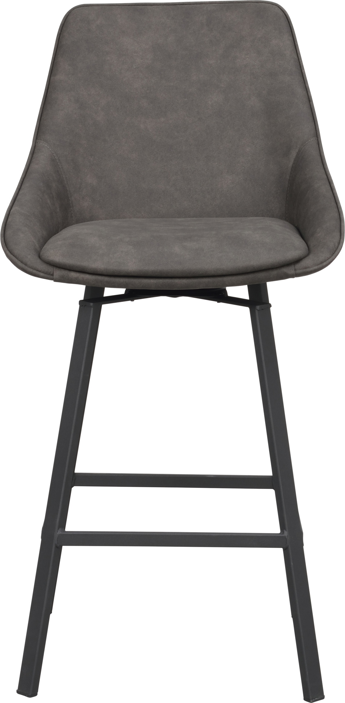 Barstole Rowico Alison -pak Sædehøjde 96 Cm Mørkegrå Mikrofiber Sort Metalstel 360 Drejefunktion