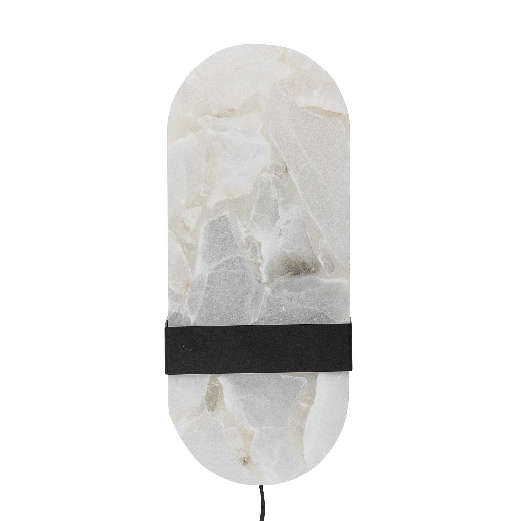 Bloomingville Taco Væglampe Alabast Med Marmor Look Og Sort Jern