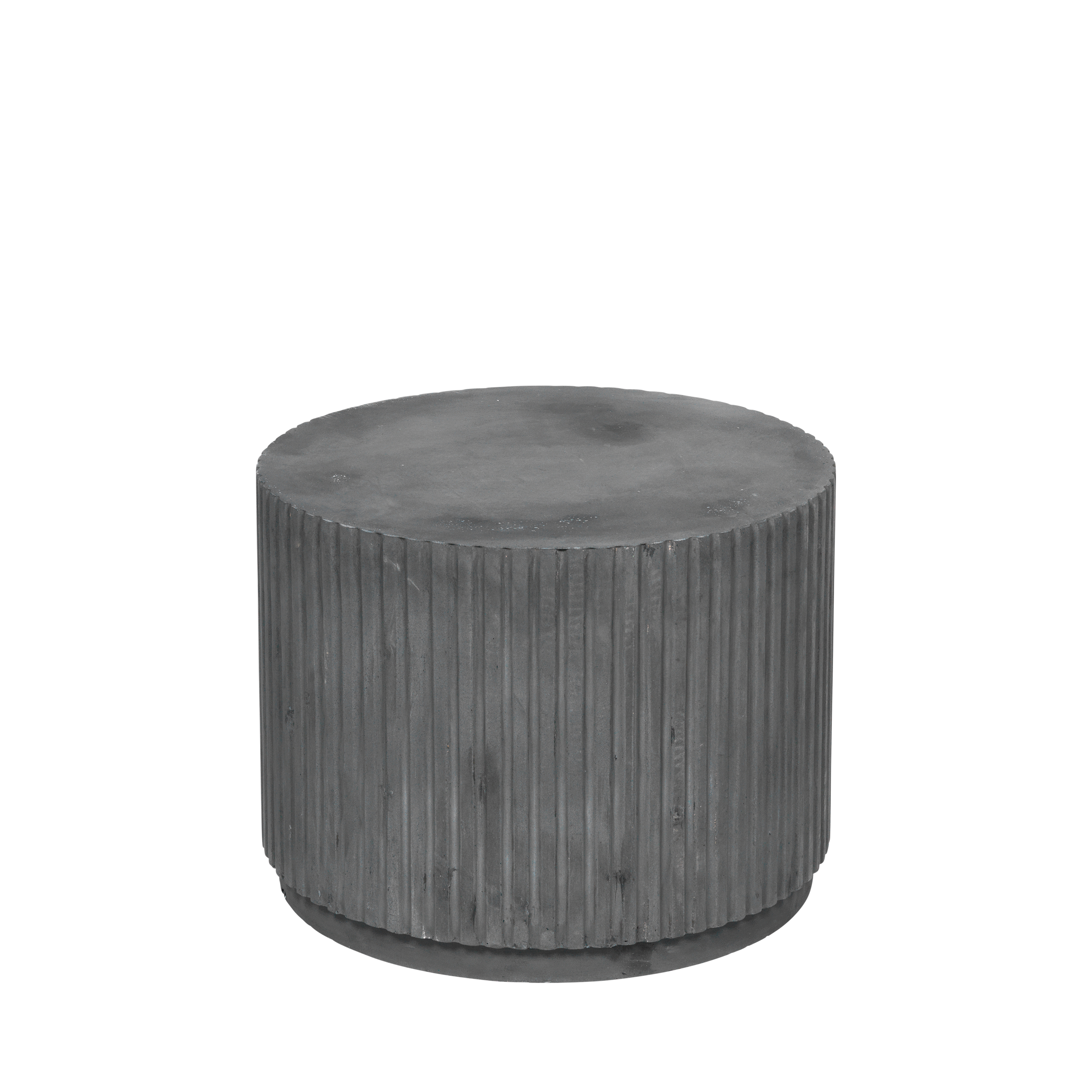 Broste Copenhagen Rund Rillo Sofabord Grå Fibercement  ø56