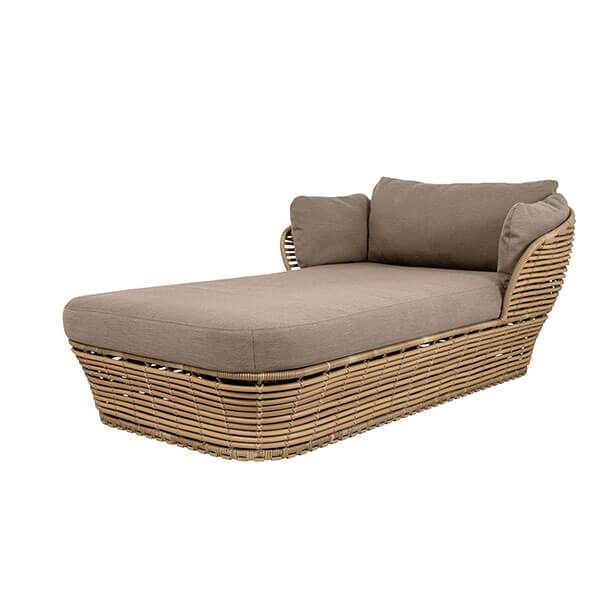 Cane-line Basket Daybed Natural Stel Inkl  Hynde  : Erling Christensen Møbler