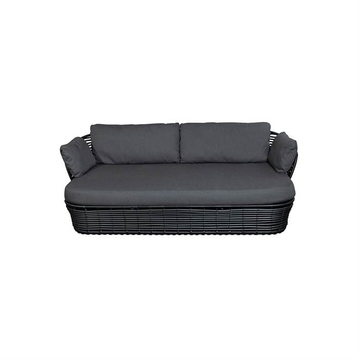 Cane-line Basket   Pers  Sofa Grafit Stel Inkl  Hynde  : Erling Christensen Møbler