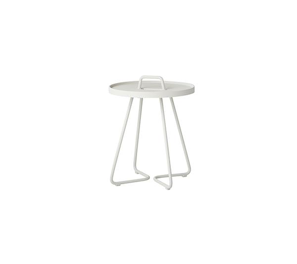 Cane-line On-the-move Sidebord Mini Hvid Hvid  Aluminium  : Erling Christensen Møbler