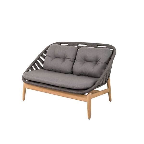 Cane-line Strington  -pers  Havesofa Mørkegrå   Teak    Hynde  : Erling Christensen Møbler