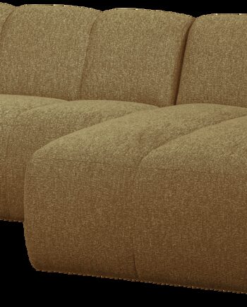 Chaiselongsofa Loungemodul Woood Mojo Højrevendt  -personers Gul Brun Bouclé  Justerbare Armlæn  B284ã D160 Cm