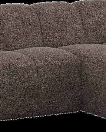 Chaiselongsofa Loungemodul Woood Mojo  -personers Højrevendt  Brun Valley   Chenille  Justerbare Armlæn  Martindale 100 000