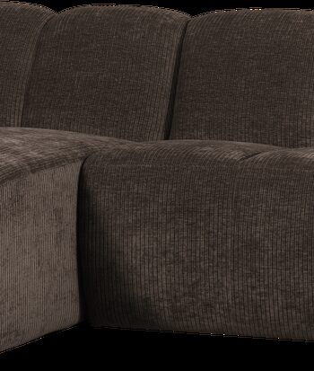 Chaiselongsofa Woood Mojo Loungemodul Venstrevendt  -personers Brun Ribstof Jacquard 100  Polyester 284x160 Cm
