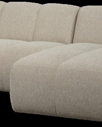 Chaiselongsofa Woood Mojo   -personers Højrevendt  Beige Bouclé  B284ã D160 Cm  100  Polyester  Justerbare Armlæn