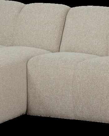 Chaiselongsofa Woood Mojo   -personers Med Venstrevendt Chaiselong  Beige Bouclé  Justerbare Armlæn  B284   D160 Cm  100  Polyester