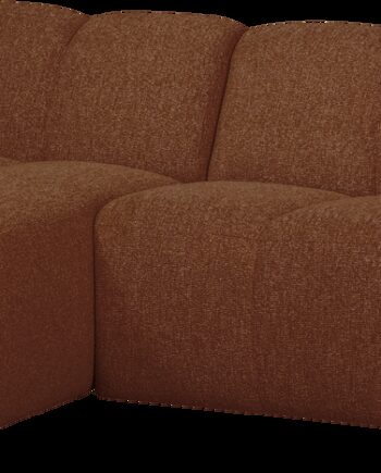 Chaiselongsofa Woood Mojo  -personers Venstrevendt Bouclé Rustbrun 284x160 Cm 100  Polyester