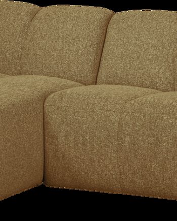 Chaiselongsofa Woood Mojo  -personers Venstrevendt 284x160 Cm Gul Brun Bouclé