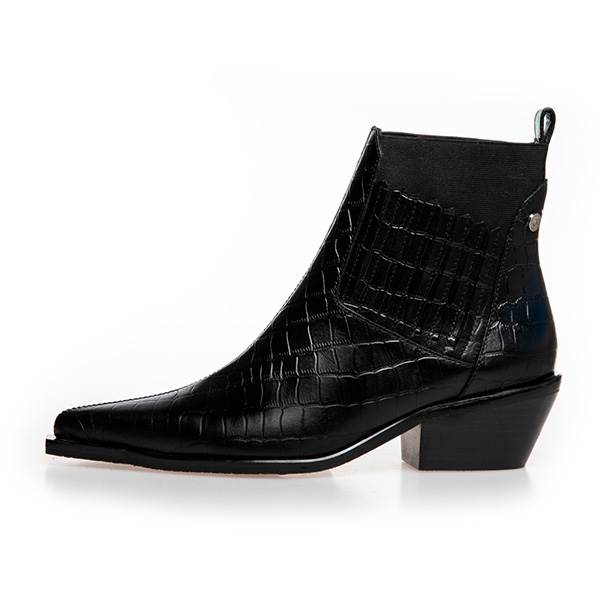 Copenhagen Shoes  The Walking Boot  Leather Black  : Erling Christensen Møbler