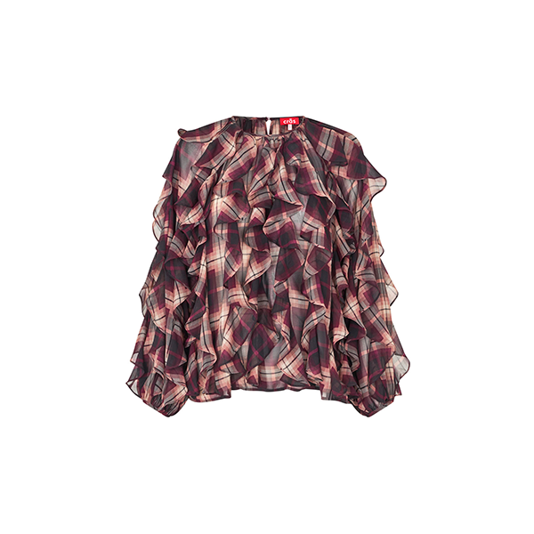 Crä   Cras Ryacras Blouse Bordeaux Check : Erling Christensen Møbler  : Erling Christensen Møbler