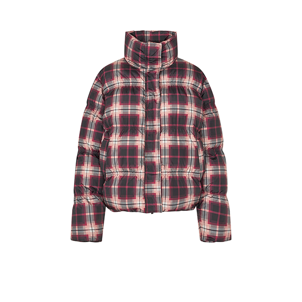 Crä   Cras Valenciacras Puffer Jacket Bordeaux Check : Erling Christensen Møbler  : Erling Christensen Møbler