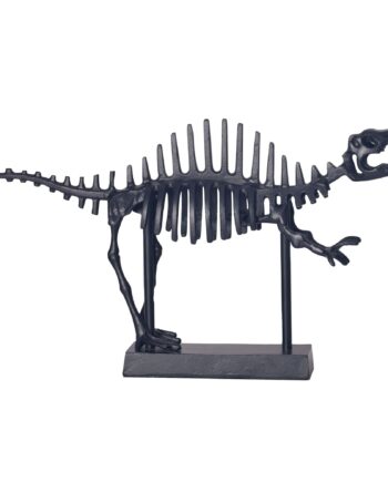 Dekorativ  -rex Figur  Sort Aluminium Dinosaurstatue  62 Cm Med Base  Moderne Metaldesign  Borddekoration  Boligindretning  Aluminiumsdekoration  Boligtilbehør