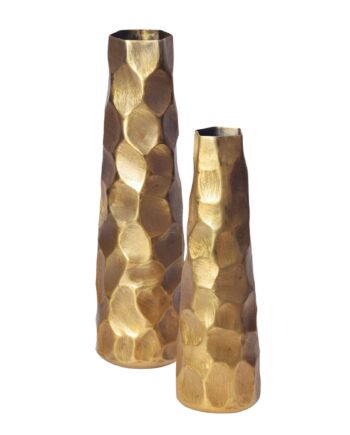 Dekorativ Vase Sæt Med   Aluminium Guld Blomstervaser Håndlavet