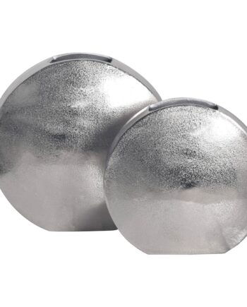Dekorativ Vase Sæt Med    Aluminium Sølv  Moderne Blomstervaser  Runde Dekorative Vaser   -delt Sæt Til Blomster  Aluminiums Bordvase  Boligindretning  Metal Borddekoration  Håndlavet