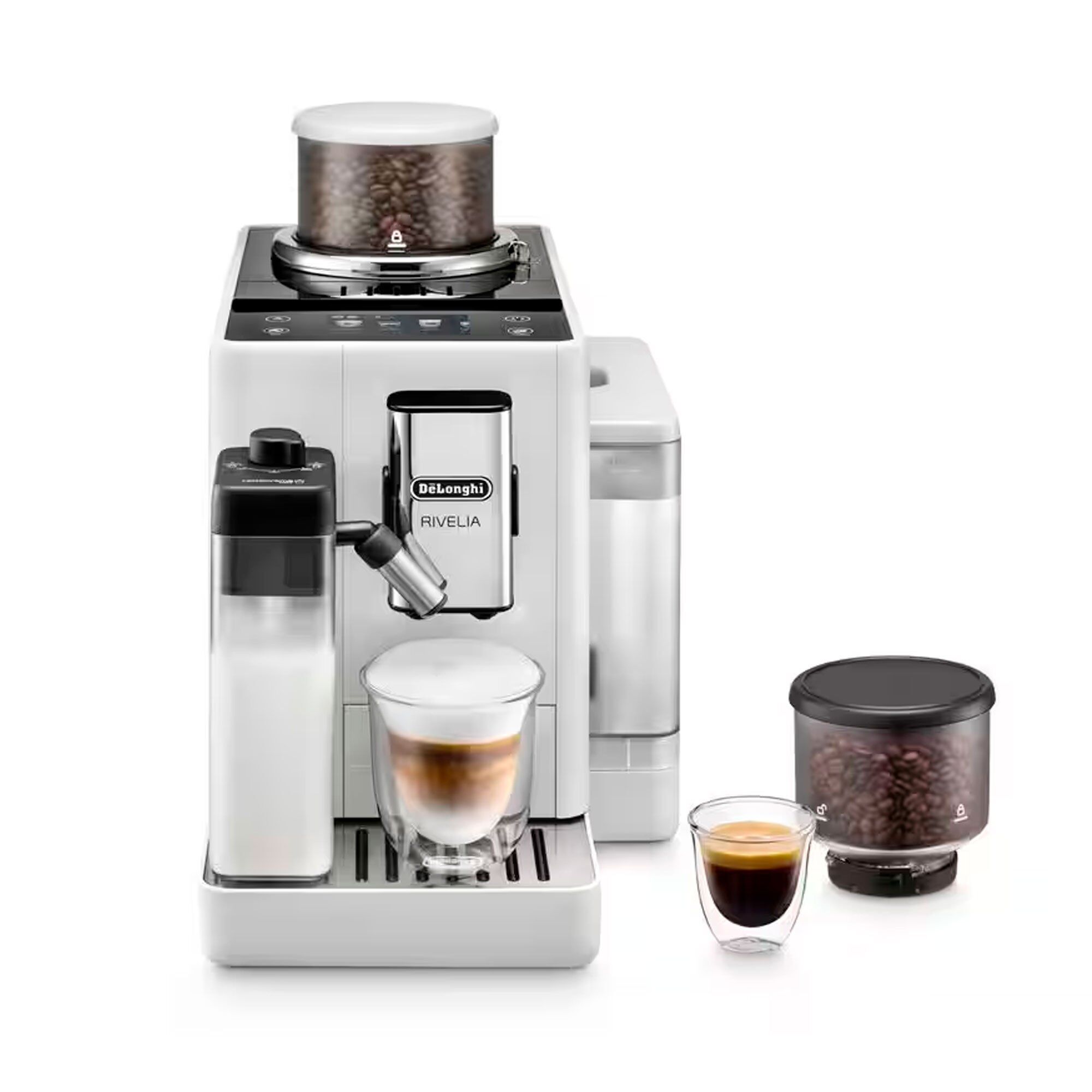 Delonghi Rivelia Exam440 55 Helautomatisk Kaffemaskine Hvid