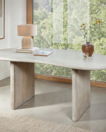 Designer Skrivebord 180x90x75 Cm   Massivt Træ  Computerbord Retro-stil  Hjemmekontor Skrivebord  Nyreformet   Hvid