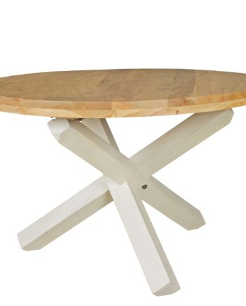 Designer Spisebord Rundt   120 Cm   75 Cm Massivt Akacietræ