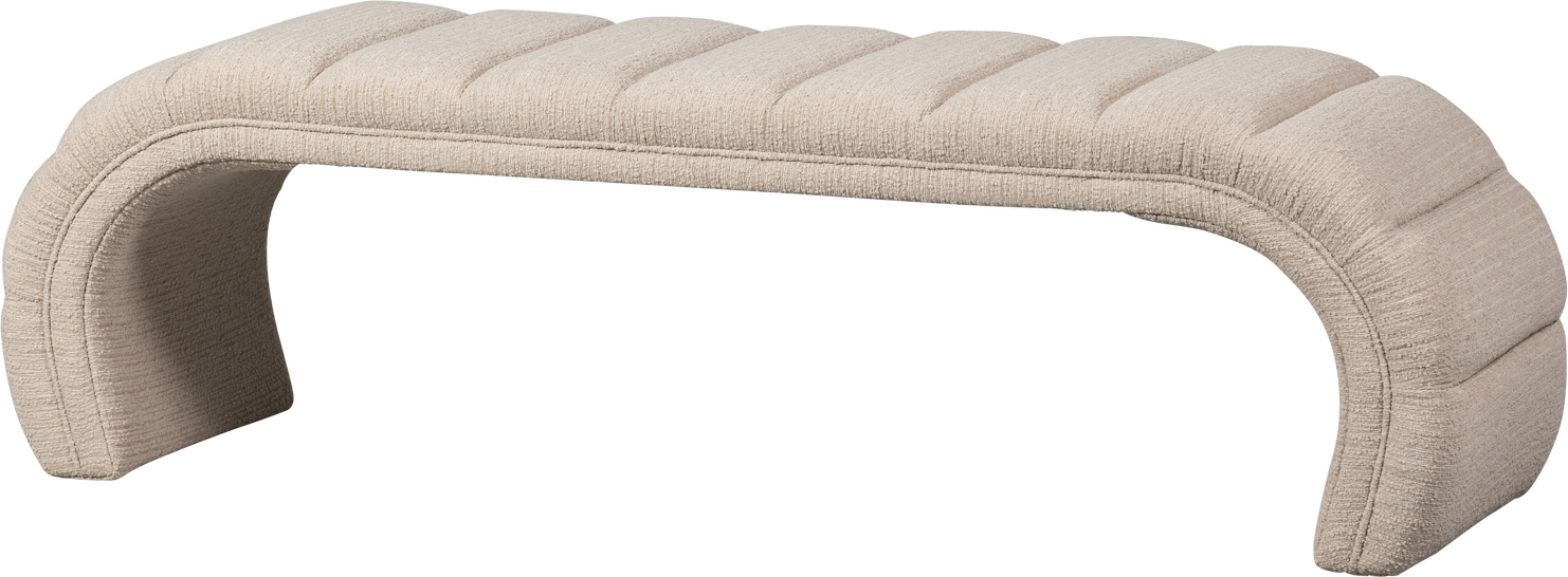 Entrébænk Woood Collection Natur Vævet Stof 100 Polyester 163 Cm
