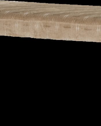 Entrébænk Woood Collection Polstret  Vævet Stribet Stof  Natur  130 Cm  Fsc-certificeret