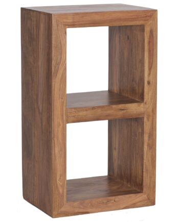 Fritstående Hylde   Massivt Sheeshamtræ  88 Cm Høj    Hylder  Designer Træhylde  Naturprodukt  Sidebord  Landlig Stil