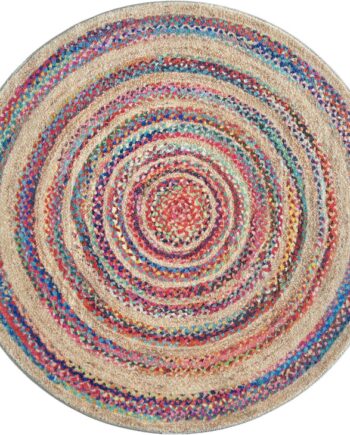Gulvtæppe Loomery Brady Rund ø150 Cm Beige Multi Polyester