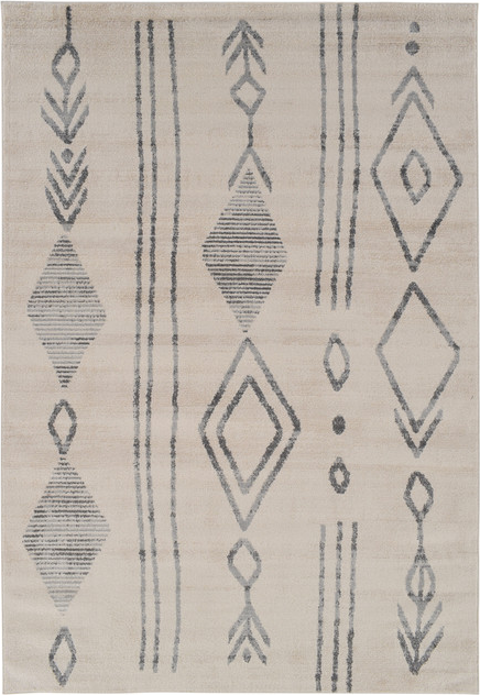 Gulvtæppe Loomery Firenze 160x230 Cm Elfenben Beige Boheme-grafik Heatset Polypropylen
