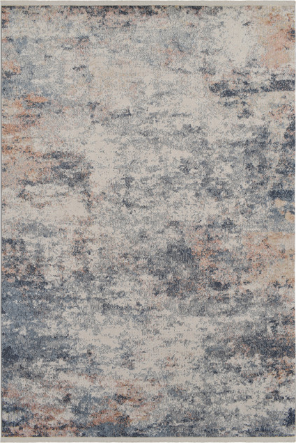 Gulvtæppe Loomery Savannah Polyester Mørk Blågrå 200 290 Cm Maskinvaskbart Skridsikkert
