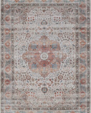 Gulvtæppe Loomery Toucan Beige 160x230 Cm Fladvævet Polyester Med Blomster- Og Geometrisk Mønster