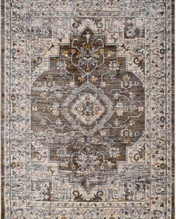 Gulvtæppe Loomery Troye Orientalsk Medaillonmønster 230ã 160 Cm Polyester Grøn