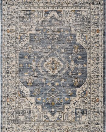 Gulvtæppe Loomery Troye 170x120 Cm Blå Polyester   Cm Løkkehøjde