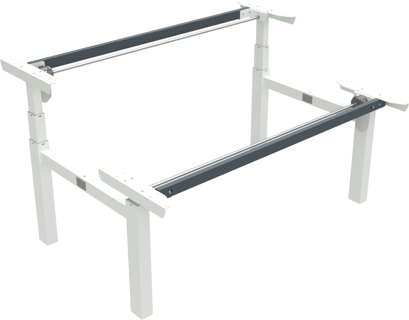 Hæve-sænkestel Zennord Omnilift   Hvid  Justerbart Skrivebordsstel 119ã 152 Cm 65-125 Cm