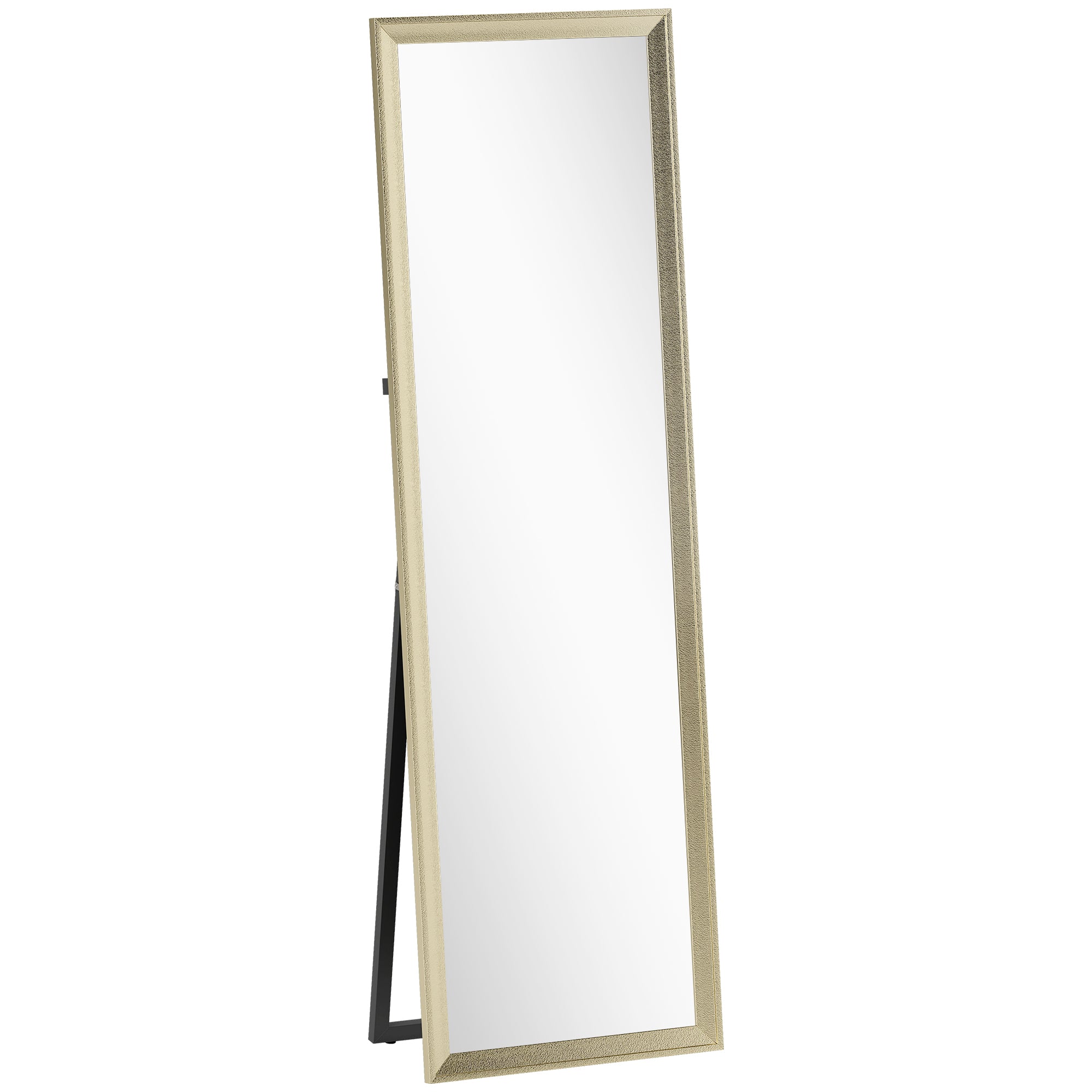 Helfigursspejl  Fleksibelt Positionerbart  160   50 Cm  Guldfarvet