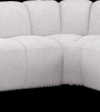 Hjørnesofa Woood Mojo Højrevendt Chaiselong Bouclé 100  Polyester Ecru 310x230 Cm