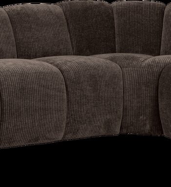 Hjørnesofa Woood Mojo  Højrevendt 310x230 Cm  Brun Ribstof Jacquard  100  Polyester  Manuelt Justerbare Armlæn  Martindale 80 000