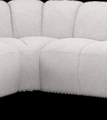 Hjørnesofa Woood Mojo Venstrevendt Chaiselong Bouclé Ecru 310x230 Cm 100  Polyester