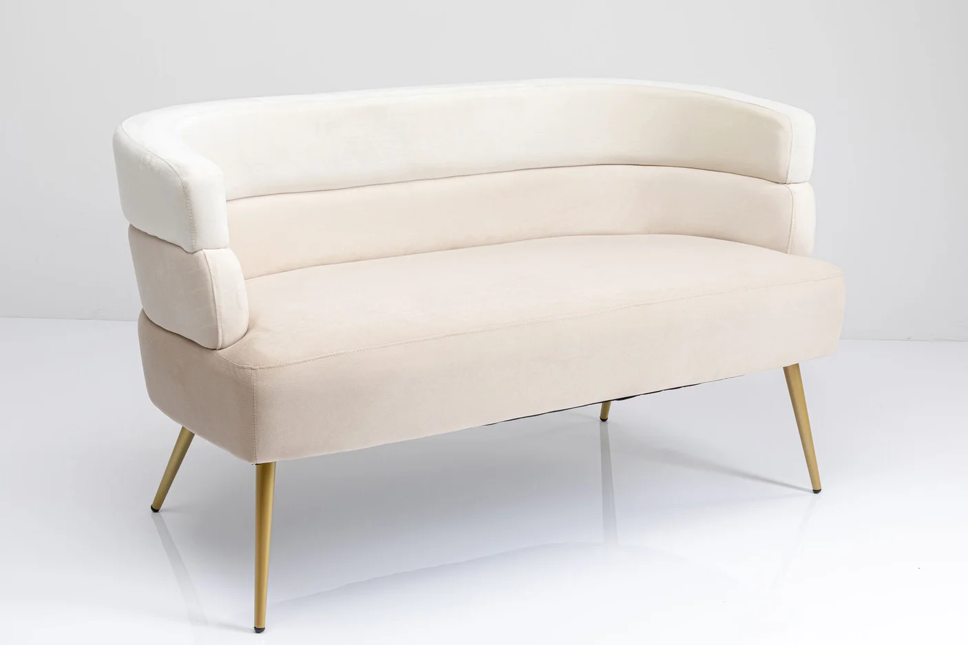 Kare Design Sandwich Cream   Pers  Sofa Creme Polyester Og Stål