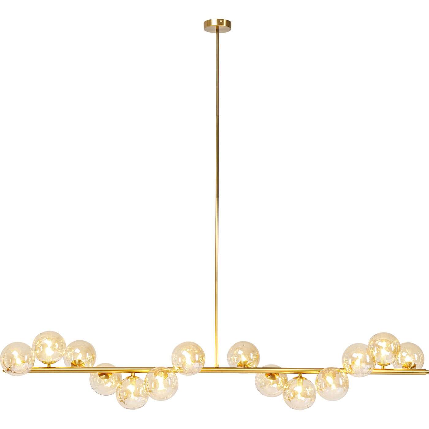 Kare Design Scala Balls Guldfarvet Loftlampe Glas Og Stål  150cm