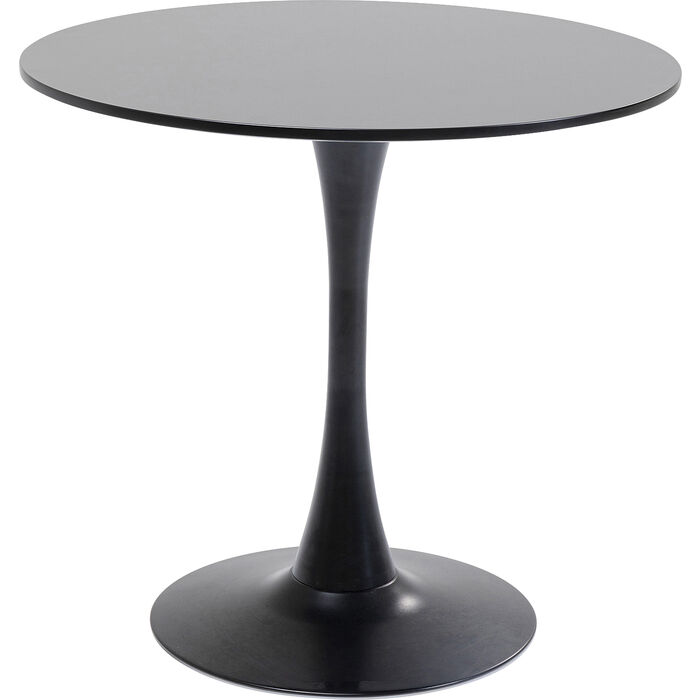 Kare Design Schickeria Sofabord  Rund Sort Mdf Og Sort Stål  ø80